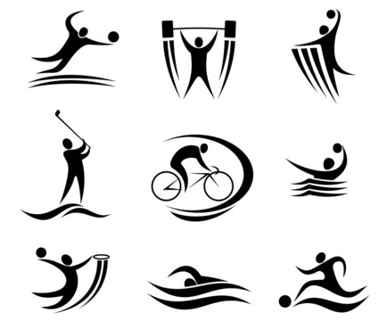 Sports icons and symbols