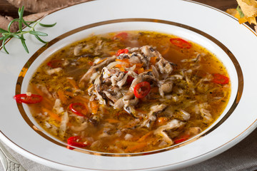 parasol mushroom soup
