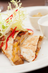 kebab sandwich with chicken and cheese