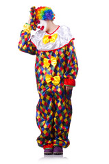 Funny clown isolated on the white