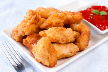 Homemade chicken nuggets