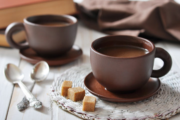 two cups of coffee
