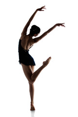 Naklejka premium Female ballet dancer