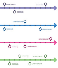Infographic design template. Idea to display timeline with arrow