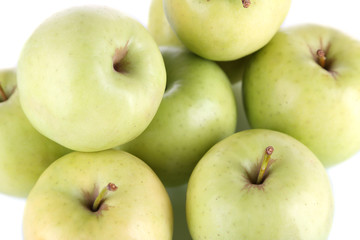 Juicy apples isolated on white