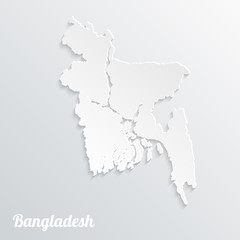 Abstract icon map of  Bangladesh on a gray background