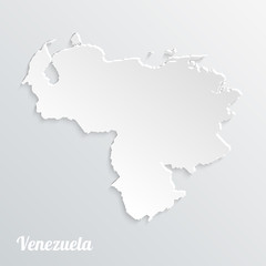 Abstract icon map of  Venezuela on a gray background