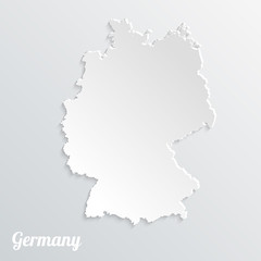 Abstract icon map of  Germany on a gray background