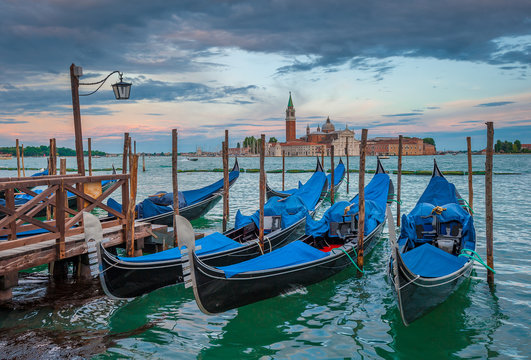 Gondolas at Grand Canal, Venice, Italy