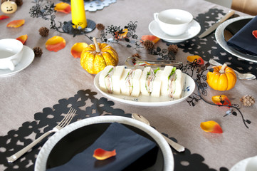 ハロウィンのテーブル