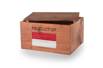 Wooden crate isolated on a white background