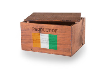 Wooden crate isolated on a white background