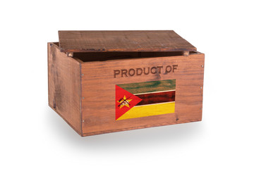 Wooden crate isolated on a white background