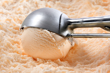 Orange or peach ice cream