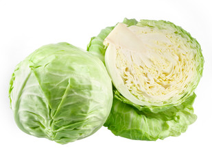 Cabbage and a half isolated