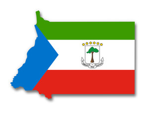 Carte / drapeau de la Guinée Equatoriale