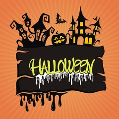 Scary Halloween night background