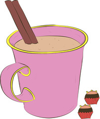 cup of coffee and sweets