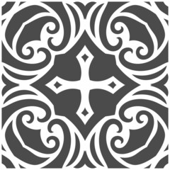 Abstract Seamless Pattern in Mehndi Style