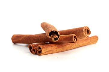 cinnamon isolated on white background