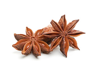 stars anise isolated on a white background