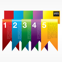 Vertical Ribbon Banners Vector. EPS10