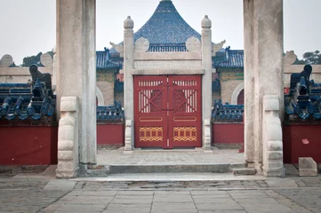 Fototapeten stone gate in Temple of Heaven complex, Beijing, China © Fotokon