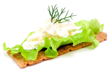 Crispbread with soft cheese
