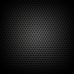 Black iron hexagonal texture. Industrial background