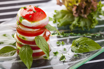 Moozzarella and tomato salad