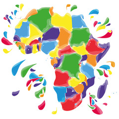 Flecken und Kleckse mit Afrika