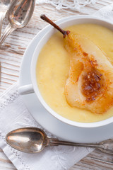 williams pears with semolina