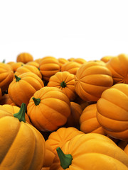 3d rendered illustration of a bunch of pumpkins