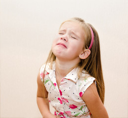 Portrait of crying little girl