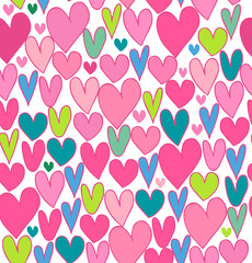 Endless bright abstract love pattern