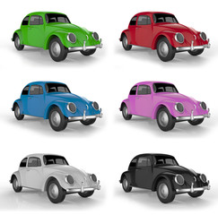 multi-colored cars