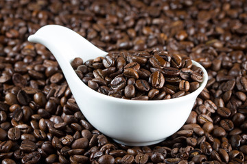 china bowl with coffee beans