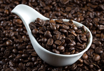 china bowl with coffee beans