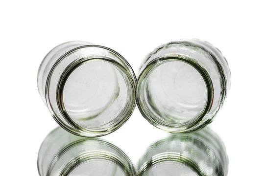 Two jars without lids