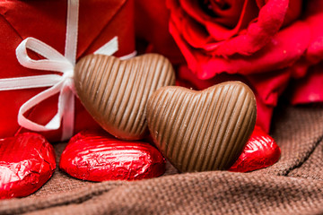 sweet heart shaped chocolates candies