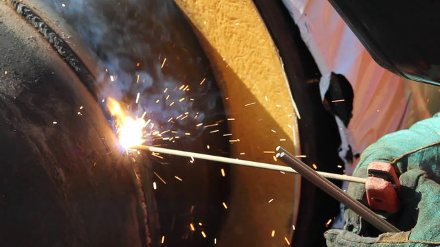 Electrodes for welding and sparks