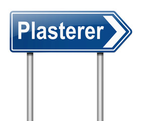 Plasterer concept.