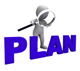 Plan Character Shows Plans Objectives Planning And Organizing