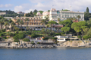 Fototapeta premium sulla strada per Portofino, Liguria, Italia