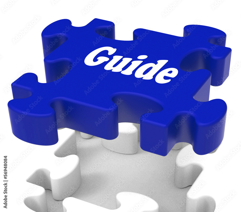 Poster guide puzzle shows expertise consulting instructions guideline a