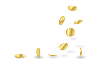 Gold Münzen fliegend