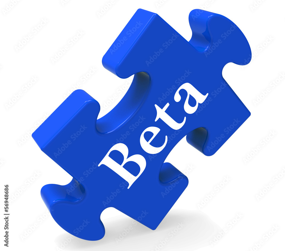 Poster beta puzzle shows demo software or development
