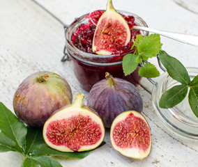 Frische, selbstgemachte Feigenmarmelade