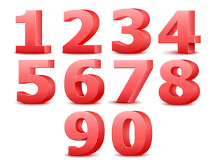 Alphabet numbers. Vector illustration.