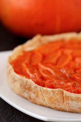 Pie with pumpkin and cream cheese.